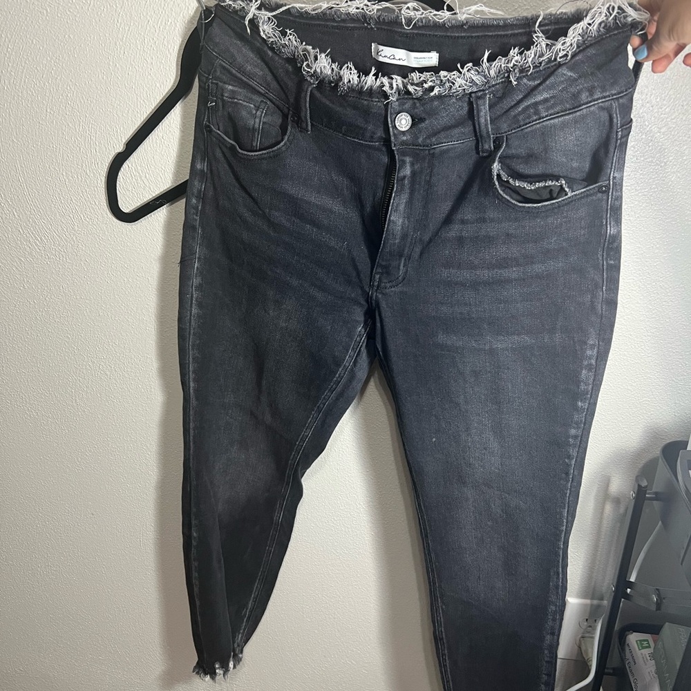 KanCan Distressed Black Jeans for Women